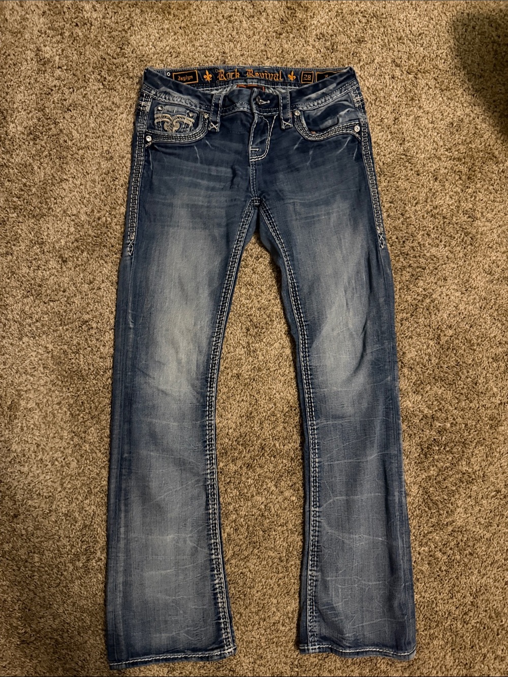 Rock Revival Women's Medium “Jaylyn” Blue Boot Cut Jeans